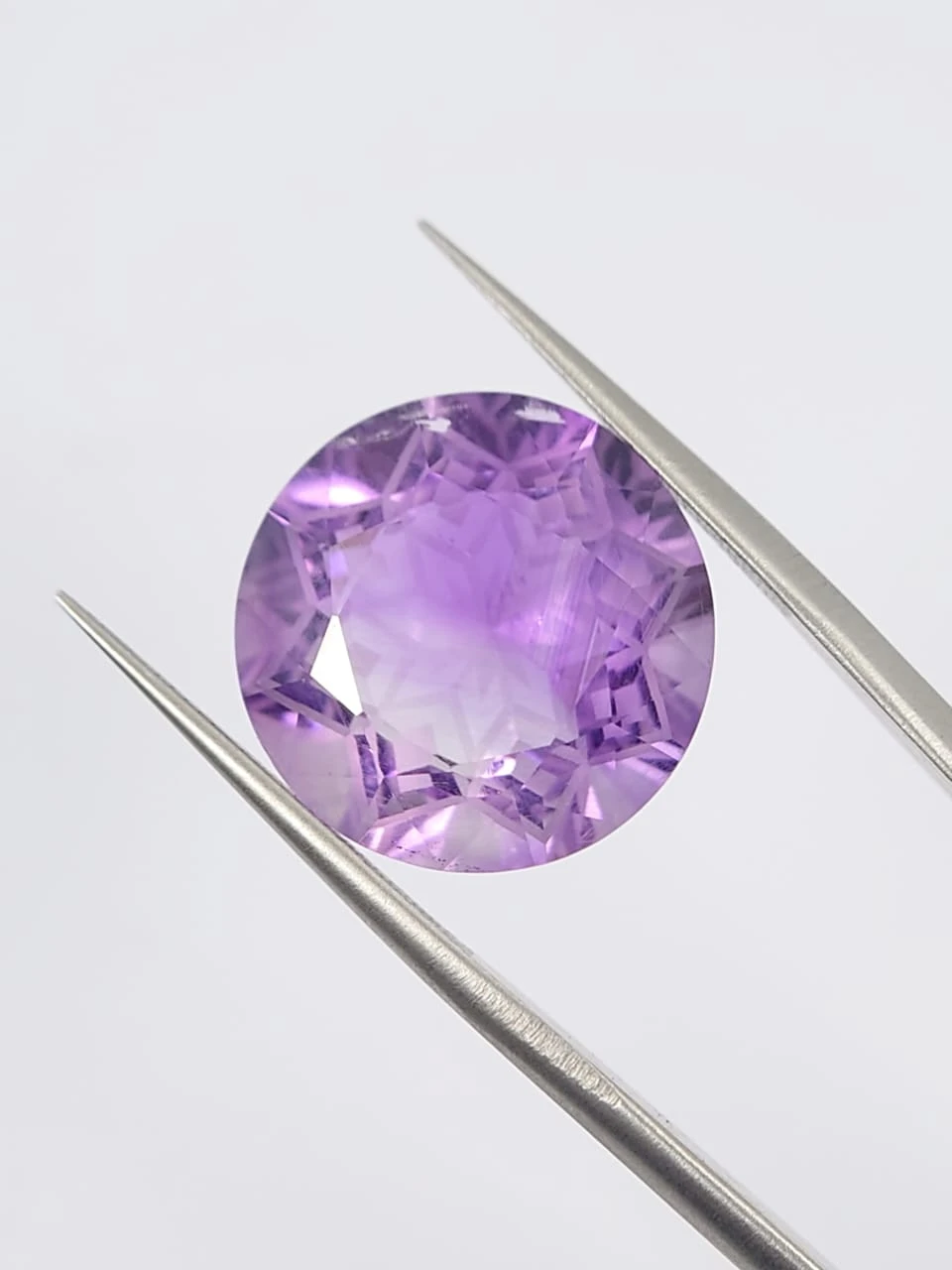 13.75ct Amethyst Round Cut Loose Gemstone From Nigeria — view 1